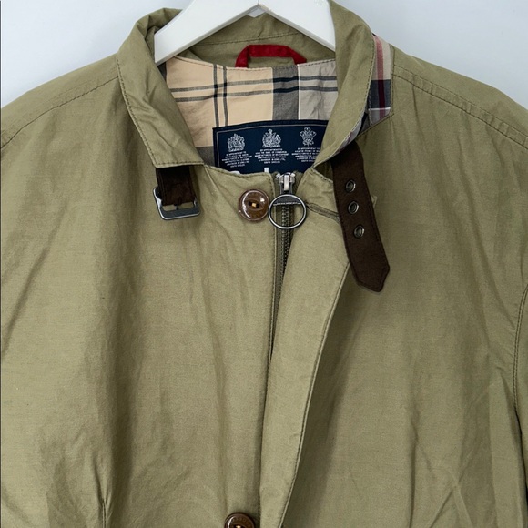 BARBOUR SANDER MEN’S DRESS TARTAN KHAKI GREEN JACKET LARGE - Picture 7 of 15